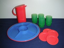 Tupperware Kinderset Puppenküche Tablett Becher Teller  Kanne 500ml