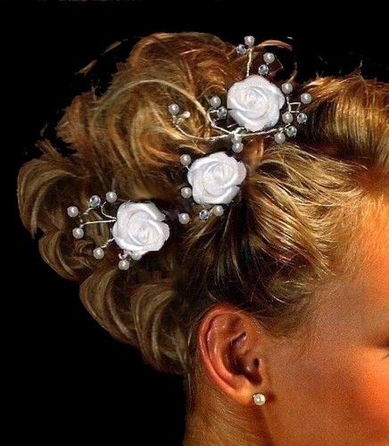 Rosen haarschmuck - rosen,