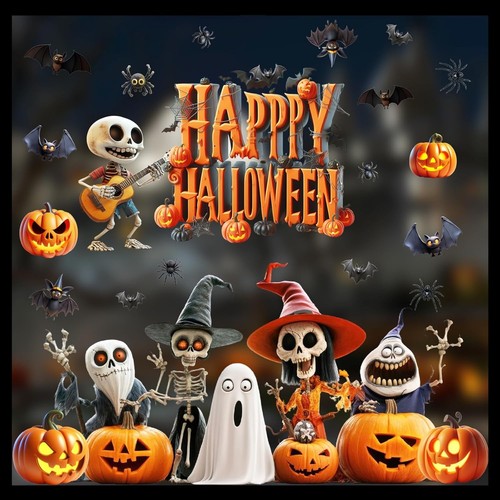 Halloween fensterbilder - halloween, 3d