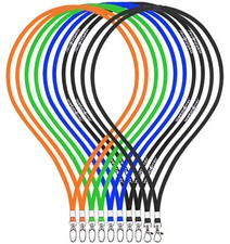 10 unbedruckte Schlüsselbänder Lanyards 360° Umhängeband 13 Farben edel glänzend