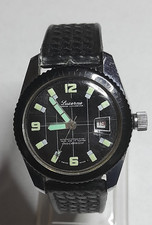 Lucerne Marine Luxusdriver Handaufzug Herren Armbanduhr Datum 10ATM Schwarz (J9)