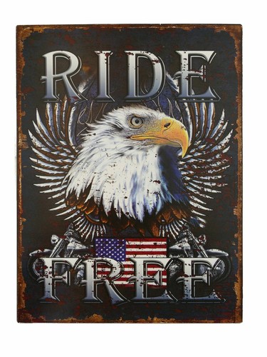 Blechschild ride free - blechschild, "ride