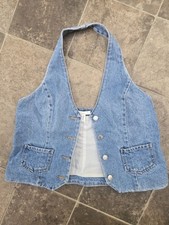 H&M Neckholder Jeans Weste Gr