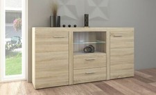 TOP Kommode Sideboard Rumba Wohnwand Wohnzimmer Anbauwand Sonoma Eiche matt