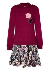 Happy girls Kleid Blume Kapuze