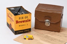 Kodak Brownie Six-20 Mod. C, 1946-53, film size 620, OVP, Tasche, Dokument 1947