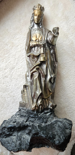 Heilige barbara 1991 gips - heilige, 1991,