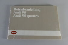 Betriebsanleitung / Handbuch Audi 90 / 90 quattro B2 Typ 81 + 85 Stand 10/1984