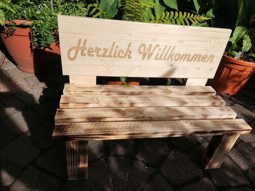 Blumenbank holzbank deko - holzbank,,