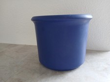 Blumentopf Blau Übertopf Keramik 21 Cm Durchmesser Pflanzentopf Tropfrand