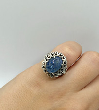 Wunderschöner 925 Silber Filigran Ring Mit Triplette Opal Gr.53