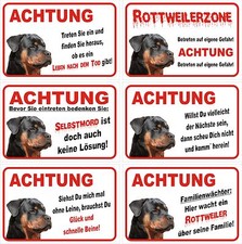 AUFKLEBER Achtung Rottweiler