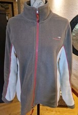 Kangaroos Damen Outdoorjacke Fleecejacke 44 (XL) Reißverschluss beige/braun