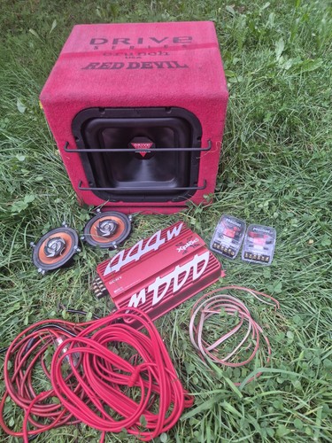 Car hifi set - car-hifi-set:, red