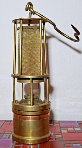 Schwere alte demo grubenlampe - alte, demo-grubenlampe