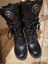 Bootsking Tessa Rocker Damenstiefel Gr. 39 Nappa Leder m. Reisverschl. Neuwertig