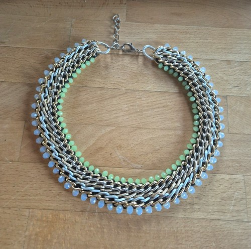 Statement kette perlen - statement, grün