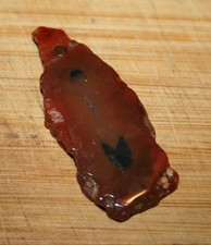 Achat - Feuerachat - gebohrt - 6 x 2,5 cm