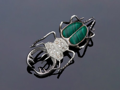 Käfer brosche diamanten - brosche,