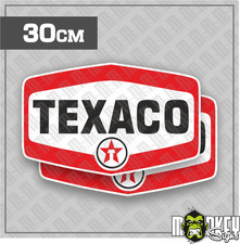 Texaco Sticker 2er-Set – Retro Aufkleber für Auto, Werkstatt & Modell Oldschool