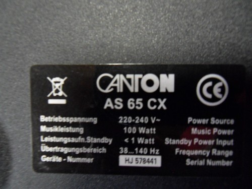 Canton subwoofer cx - canton,