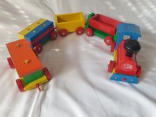 Spielzeug Holzeisenbahn Heros Vintage, sehr gut erhalten