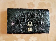 Krokodil-Leder-Geldbeutel IRV Kroko Geldbörse Portemonnaie Clutch kleine Tasche