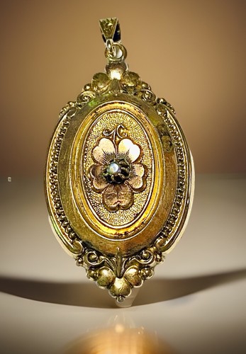 Altes biedermeier medaillon - biedermeier,