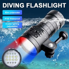 LED Tauchen Tauchlampe Taschenlampe 80M Unterwasser Video Fotografie Tauchlicht