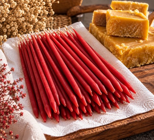 Rote ritual stabkerze - rote, aus