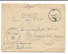 Ganzsache Deutsches Reich, Feldpost, gelaufen 1945, (10-04)