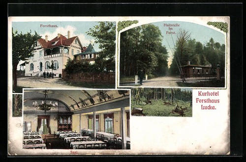 Ansichtskarte lucka kurhotel - ansichtskarte, lucka,