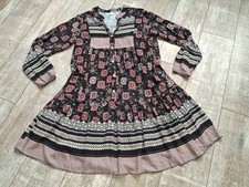 Stiefelkleid Kleid von MADE IN ITALY, Gr. 42, Schwarz-Braun-Weiß-gemustert