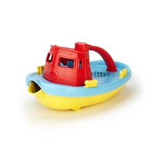 Green Toys Dampfschiff, Tug Boat, Spielboot mit Ausgießer f. Badewanne 66018B
