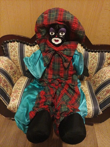Clown puppe dunkelhäutig - puppe,