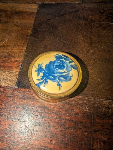 Vintage pillendose rund - vintage,