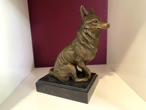 Bronze skulptur fuchs art deco - fuchs,