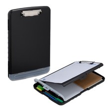 Klemmbrett Schreibbrett Klemmkladde Schreibplatte 2er Set Blatthalter mit Fach