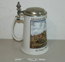 Alt-Siegen Nikolaikirche und Rathaus 1830 Bierkrug Krombacher (H440-1139-17-R9)