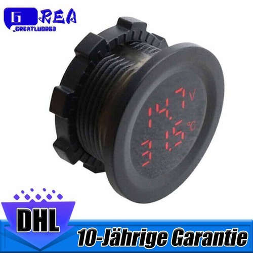 Auto voltmeter led thermometer - auto,