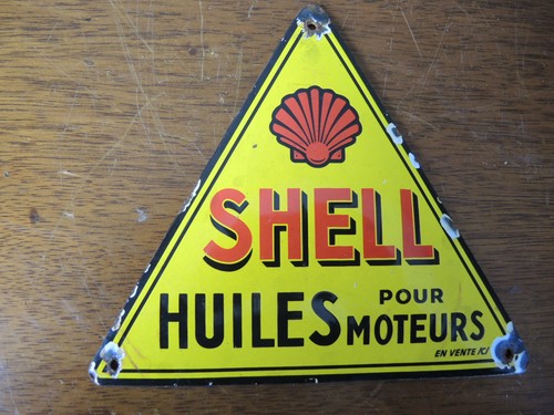 Emailschild shell huiles pour - shell,