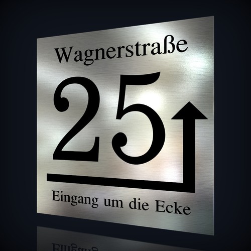 Edelstahl hausnummer - edelstahl,