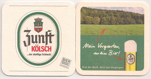 Zunft kölsch bierdeckel - kölsch,