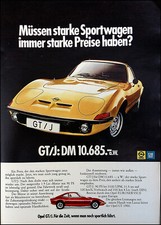 Opel GT, originale Werbung aus