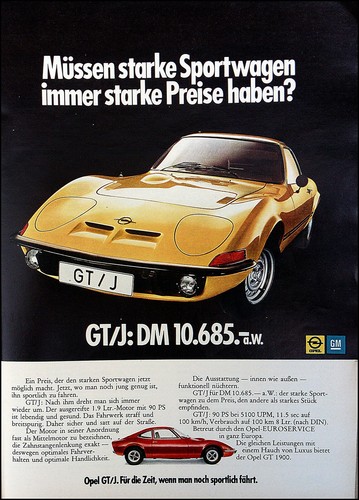 Opel originale werbung aus - opel, gt,