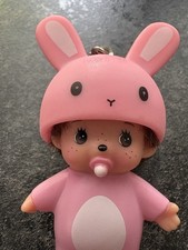 Sekiguchi Monchhichi Monchichi  Bebichhichi Gummi Figur Hase Rosa