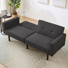 2-in-1-Sofabett, Zweisitzer-Sofa, unabhängig verstellbare Doppelrückenlehnen