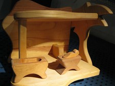 Ostheimer Krippe - Stall mit 7 Figuren und 5 Tieren plus Jesuskind u. 2 Krippen