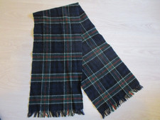 Highland Crown herren Schal  blau -grün kariert 100% schurwolle