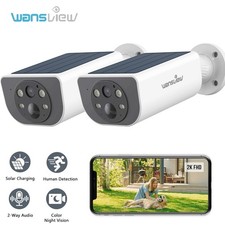 2X Wansview Solar KAMERA FUNK WLAN WIFI Camera Outdoor AUßEN ÜBERWACHUNGSKAMERA